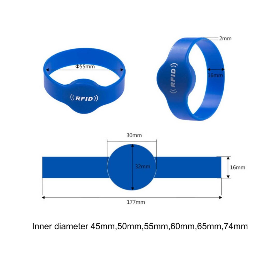 RFID Proximity Silicone Wristbands-Round Head size