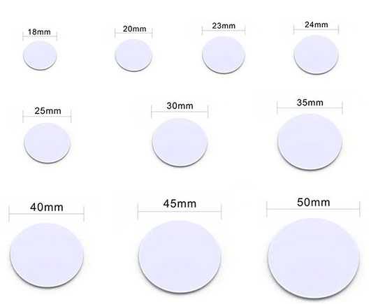 Round-rfid-coin-card-size